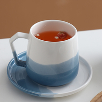 Ceramic mug with lid spoon creative breakfast cup office coffee cup cute boys and girls Summer Cup