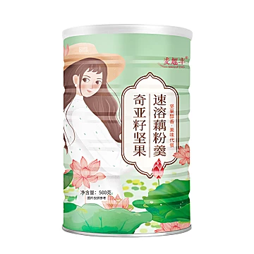 【果舒拉】奇亚籽坚果速溶藕粉羹500g[10元优惠券]-寻折猪