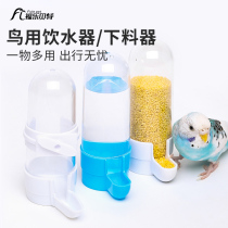 Parrot automatic feeder Drinking water dispenser bird food tank anti-splashing food box Automatic feeder feeding waterfowl supplies