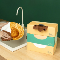 Kitchen extraction type rag not easy to fall hair clean water suction not stained with oil disposable sloth dishwashing cloth dry and wet