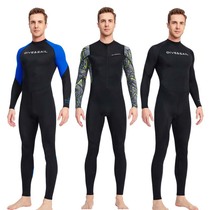 Swimsuit mens hooded long sleeves quick drying warm snorkeling suit winter swimming womens professional diving suit sunscreen jellyfish swimsuit