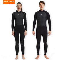 KLEYOU wetsuit mens one-piece thermal surf suit jellyfish jacket long sleeves womens cold snorkeling winter swimming wetsuit pants