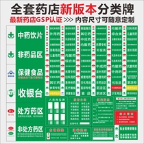 Pharmacy drug classification card Pharmacy classification Hospital pharmacy logo Logo label GSP certification Full set of clinics Oral clinic Chinese medicine shop system convenience service publicity card customization