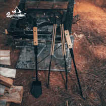 Outdoor barbecue equipment pliers clips shovels fire hooks three-piece anti-scalding supplies shovels charcoal household fire tools