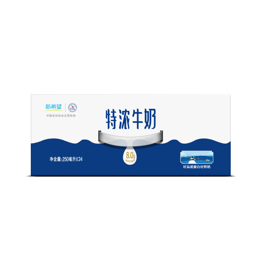 新希望华西特浓牛奶250ml24盒早餐奶奶香浓郁整箱装24盒