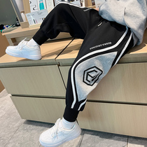 Boys' spring and autumn sports pants 2022 new children's autumn explosive street pants trendy chic middle and large children's sweatpants