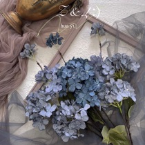 Simulation flower oil painting wind embroidered ball flower art design display shooting props living-room fake bouquet decoration pendulum piece