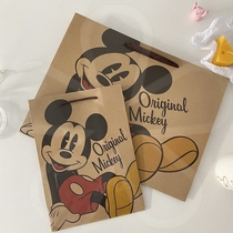 gift gift bag ins wind cute cartoon Mickey kraft paper bag thickened tote bag high-end high-value bag