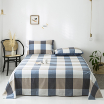 Classic plaid bed sheet single piece pure cotton Nordic wind one metre 8 2 m x2 3 large sheet special large widening Jane