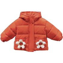 Baby girls cotton-padded clothes autumn and winter infants and young childrens thickened coats girls cotton-padded clothes and jackets warm childrens Korean winter clothes