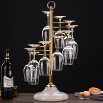 Creative wine rack light luxury high foot cup holder European style wine glass shelf upside down hanging cup holder red wine cup holder household