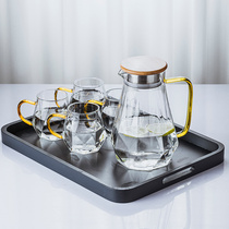 Cool Kettle Cold Kettle Suit High Face Value Glass Kettle Teapot Household Glass High Temperature Resistant Large Capacity Open Water Cup