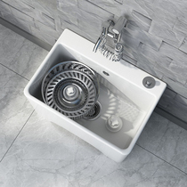 Light luxury black mop pool Ceramic double drive high-grade villa pier cloth pool high foot large washing mop bucket Nordic household