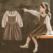 Girls Spring Dress Set 2022 New Exotic Kids Spring And Autumn Back Strap Skirt Little Girl Princess Skirt