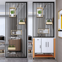 Light luxury screen partition living room net red wrought iron entrance cabinet creative modern minimalist grille hollow metal stainless steel