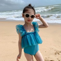 New childrens swimsuit cute baby princess yarn skirt small children Hot Spring quick dry Korean girl holiday swimsuit