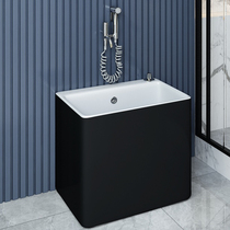 Mu Meng Si light luxury mop pool small household ceramic mop pool Nordic balcony mop slot toilet mop bucket