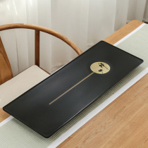 High-end natural Wujin stone tea tray light luxury modern household tea Taipei European style tea set drainage tea ware appreciation