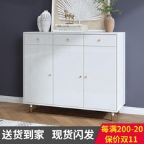Light luxury style shoe cabinet home door large capacity modern simple balcony storage cabinet locker living room entrance cabinet
