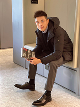 CAREOFLORD Caravlo 2021 Winter New Men Tandem Hat Business Casual Goose Down High-end Down Jacket Jacket