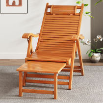 LED chair folded lunch backchair adult household nap rocking chair balcony outdoor portable bamboo chair