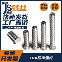 M2 5M3M4M5M6 304 stainless steel pressure riveting screw pressure riveting screw pressure plate bolt pressure plate screw FHS