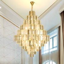 2021 new post-modern crystal chandelier light luxury atmospheric lamp designer model room compound building living room chandelier