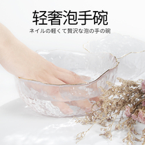 Chusha Japanese Net red nail art bubble hand bowl glass bubble hand basin basic hand repair wash basin soaked to remove dead skin tools