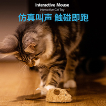 GiGwi is expensive to tease cat toy electronic induction interactive puzzling toy electric wheel slip vocal plush small mouse