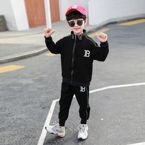 Childrens clothing 2021 new boys suit Spring and autumn foreign air trendy childrens autumn clothes baby sports clothing autumn tide