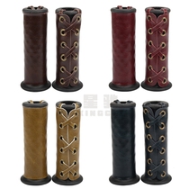 Motorcycle handle decoration accessories retro modified handlebar cover Ranger full leather universal handlebar grip cover throttle leather case