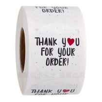500 rolls thank you for your order thanks sticker label takeaway closure DIY baking biscuits packaging