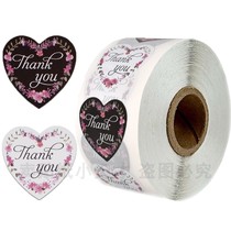 500 Roll Heart Thanks Sticker Sticker Label Wedding Decoration Baking Cake Seal Sticker