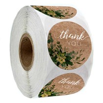 500 rolls baking creative stickers takeaway label sealing stickers greeting cards gift packaging Kraft paper stickers