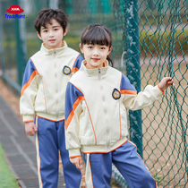 Primary school children's school uniforms three sets of kindergarten uniforms in spring autumn and summer customized British college style