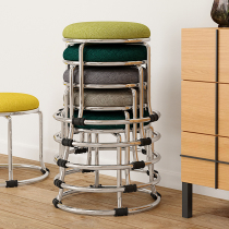 Stool Small bench Household low stool Small round stool Shoe stool thickened childrens stool Coffee table round stool Stainless steel solid stool
