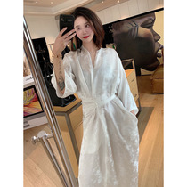 High-end 2021 summer dress new light ripeness style advanced design French jacquard silk Mulberry silk dress