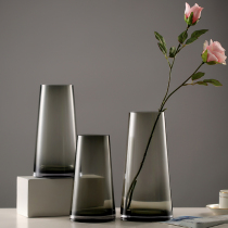 Light luxury · Gold glass transparent vase Nordic simple hydroponic flower arrangement living room table decorations ornaments