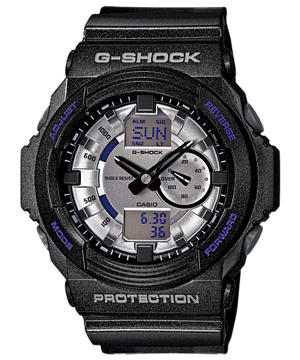 casio卡西欧男表 g-shcok时尚双显运动男士防水手表(ga-150bw-1a)