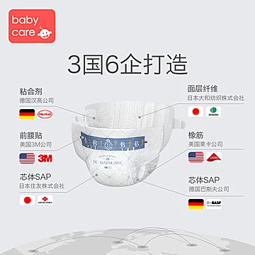 尺码任选babycare皇室弱酸纸尿裤[30元优惠券]-寻折猪