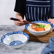 Blue and white porcelain bowls household commercial set bowls big bowls bowls bowls soup bowls bowls bowls bowls eating bowls for home