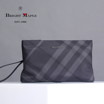 2021 new fashion plaid clutch canvas plaid clutch casual envelope bag Oxford cloth clip bag large capacity
