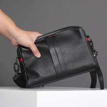 Mens genuine leather casual handbag large capacity new clutch bag leather small bag soft wallet bag full leather shoulder messenger bag