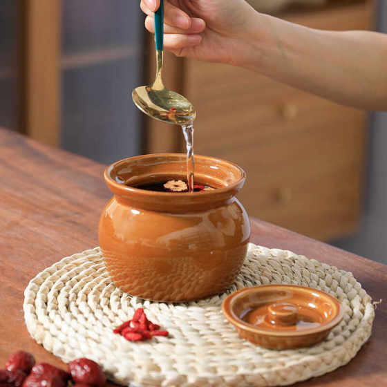 뚜껑을 가진 스튜 포트 세라믹 물이 밀봉 된 스튜 가정용 점토 냄비 Shaxian Health Stew Pot Stew Ginseng Cup Hotel Dessert Cup 뚜껑을 가진 스튜 포트 세라믹 물이 밀봉 된 스튜 가정용 점토 냄비 Shaxian Health Stew Pot Stew Ginseng Cup Hotel Dessert Cup