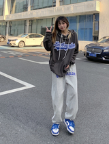 Legal alien American high street hooded sweater for men and women spring and autumn thin section oversize loose lazy wind couple