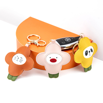 Floral Headgear Cat Key Buckle Bag Pendant Korea Ins Cute Female Couple Semi-solid Paparazzi Backpack Hang