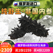 Russian imported sea cucumber dry goods wild no added sea cucumber light dry six rows of thorny red ginseng 250g seafood