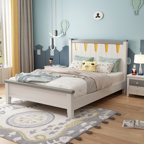 Solid wood Childrens bed Boy 1 5 Jane about Girls Princess Bed Teenagers Log Economy Type storage Single beds