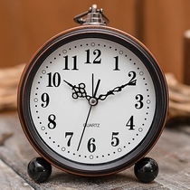 Alarm clock wall hanging mechanical alarm clock old clockwork Nordic wind retro timepiece student seniors creative home