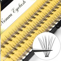 Scarecrow false eyelashes Barbie doll single cluster fishtail sandwich open eyes self-grafting eyelashes 10mm dense planting 01